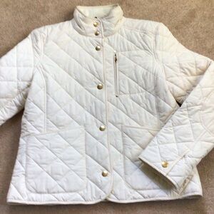 Lauren Ralph Lauren Quilted Cream Puffer Jacket